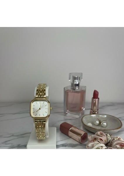 Minimal Kare Kadran Çelik Kordon Retro Kadın Kol Saati modelleri