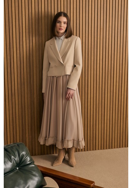 Fırfırlı Şifon Etek