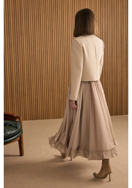 Fırfırlı Şifon Etek modelleri