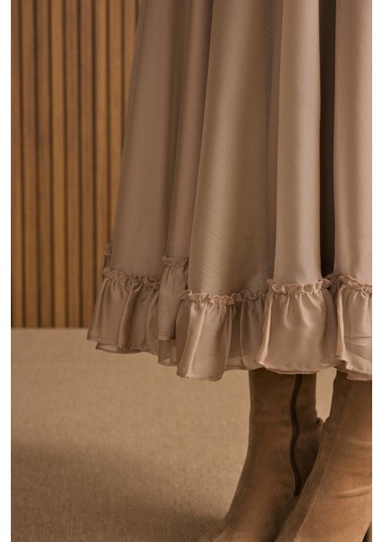 Fırfırlı Şifon Etek