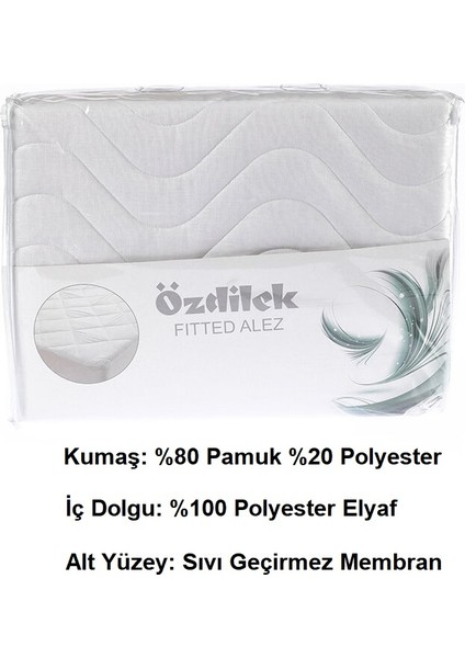 Kapitoneli Fitted Pamuklu Sıvı Geçirmez Battal Çift Kişilik Alez (180X200+30) modelleri
