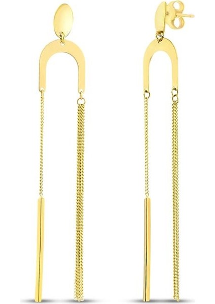 Tasarım Altın Küpe - 14K