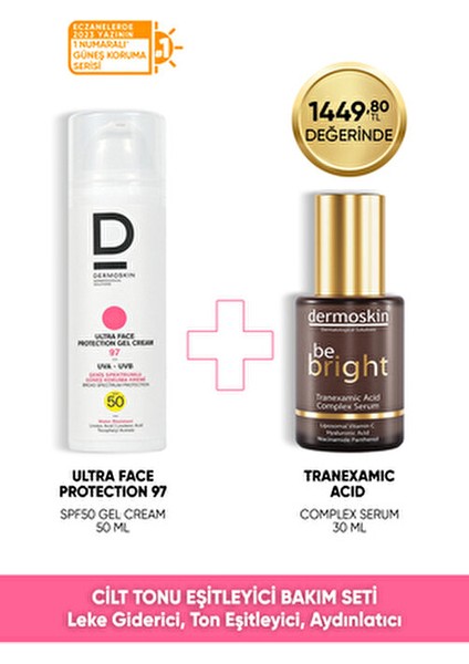 Cilt Tonu Eşitleyici | Ultra Face Protection Güneş Kremi Spf 97 | Tranexamic Acid Serum | 50+30 ml