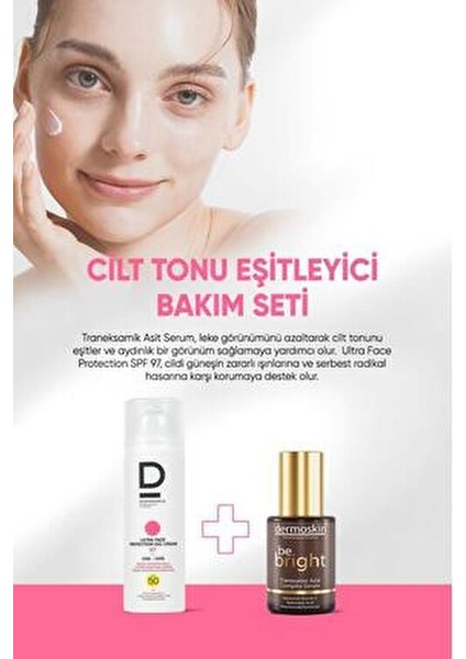 Cilt Tonu Eşitleyici | Ultra Face Protection Güneş Kremi Spf 97 | Tranexamic Acid Serum | 50+30 ml fiyatları