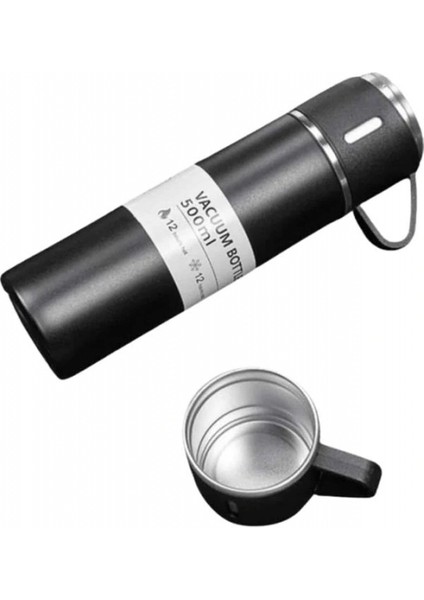 Termos Seti 3'lü Bardak Seti Isı Dayanıklı Siyah Paslanmaz Çelik Vakumlu indirimleri