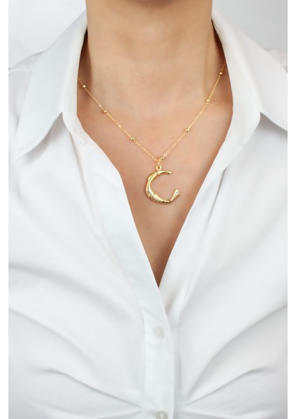 Ince Zincir Harf Kolye C Harfi