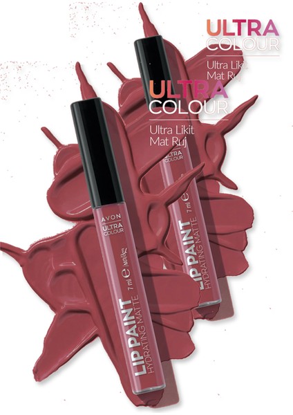 Ultra Colour Likit Mat Ruj - Velvet Hibiscus Ikili Set