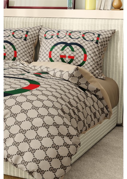 Nevresim Takımı Çift Kişilik Pamuklu Saten Kumaş 6 Parça 3D Dijital Baskı Duvet Cover Set Model No: fırsatları