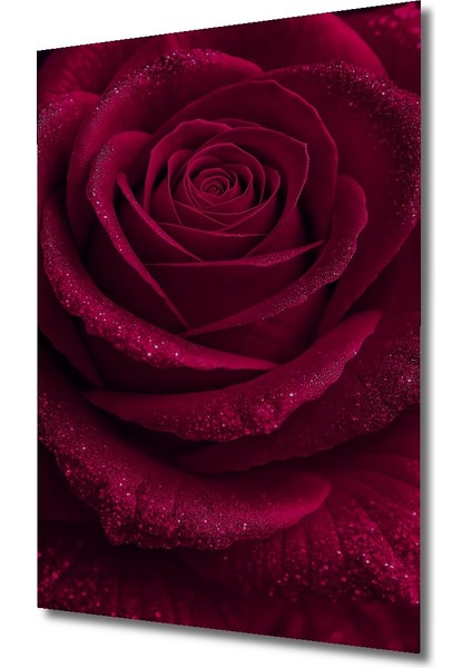 Işıltılı Gül Yağlıboya Görünümlü Dekoratif Ahşap Tablo Dikdörtgen Tablo modelleri