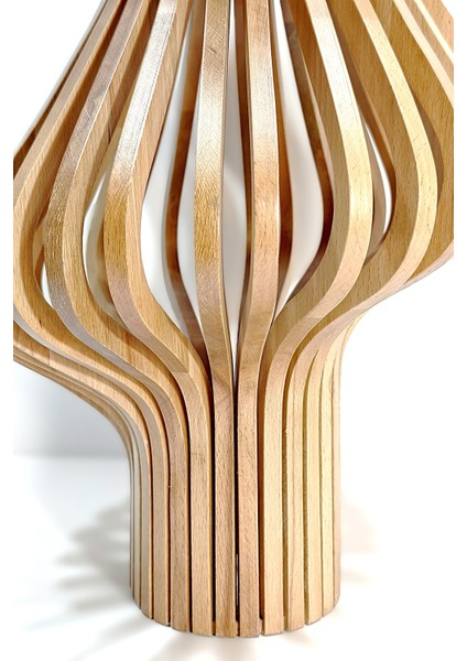 Palermo Yuvarlak Modern Klasik Rustik Retro Vintage Naturel Dekoratif Ahşap Çıtalı Yan Mantar Sehpa modelleri