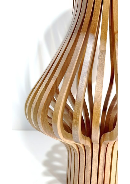 Palermo Yuvarlak Modern Klasik Rustik Retro Vintage Naturel Dekoratif Ahşap Çıtalı Yan Mantar Sehpa fırsatları