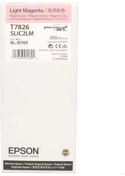 Surelab T7826 Açık Kırmızı Orijinal Kartuş-C Grade