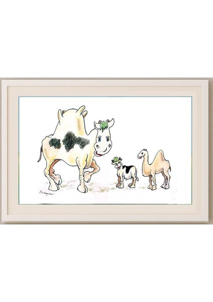 Ma Heng Chao 29X21CM Orijinal Karikatür Tablo fırsatları