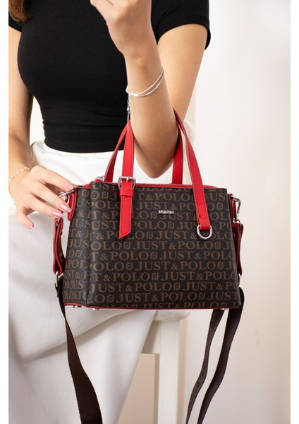 Orijinal Just Polo Collection 3 Bölmeli Lüks Yumuşak Deri Ayarlanabilir Çapraz Askılı Omuz Çantası