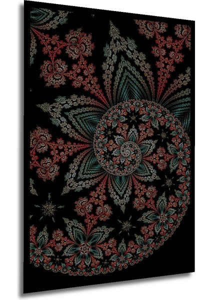 Geometrik Desenli Bohem Sanat Ahşap Dekoratif Tablo Dikdörtgen Tablo