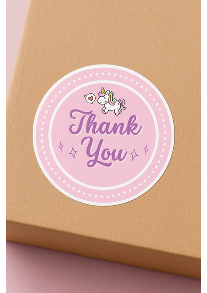 Teşekkür Sticker - 3x3 cm Paketleme ve Kargo Etiketi, 126 Adet fiyatları