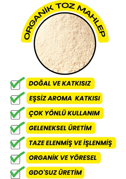 Mahlep Toz - ( Taze Öğütülmüş,organik,yöresel ) 50GR fırsatları