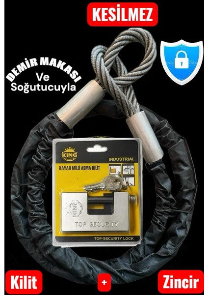 10 Milim 2 Metre Kesilmez Motorsiklet Zincir Kilit Motor Kilidi Motosiklet Halatı