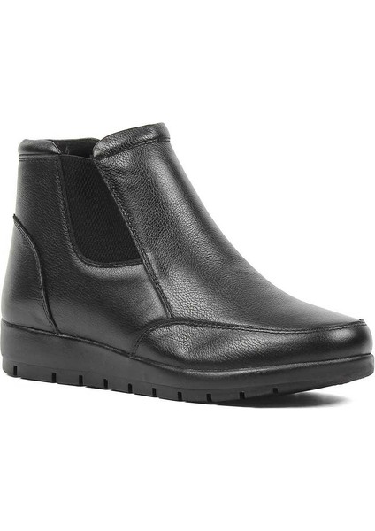 Kadın Siyah Fermuarlı Deri Chelsea Bot fiyatları