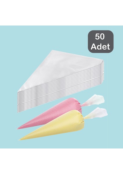PBT-164 Krema Kek Pasta Süsleme Kullan At Krem Şanti Sıkma Torbası Pastacılık Malzemeleri 50 Adet fiyatları