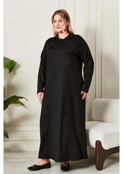 Kadın Büyük Beden Kristal Penye Elbise indirimleri