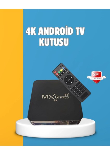 Buğz Android Tv Box 4K – 2gb Ram 16GB Rom, Kablosuz Wi-Fi Medya Oynatıcı