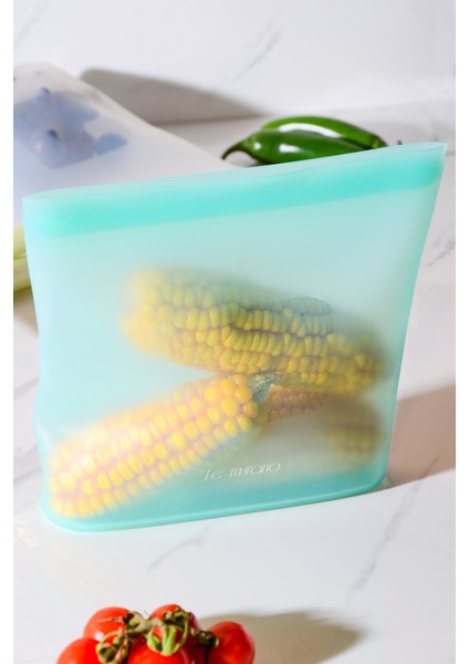 Mood Hava Sızdırmaz Kilitli Silikon Saklama Torbası 700 ml | Yeşil