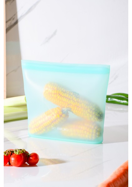 Mood Hava Sızdırmaz Kilitli Silikon Saklama Torbası 700 ml | Yeşil fiyatları