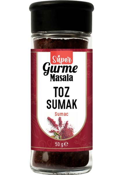 Toz Sumak 50 gr – Tuzluk Kapaklı Cam Ambalajda - Ground Sumac (Menşei; Türkiye)