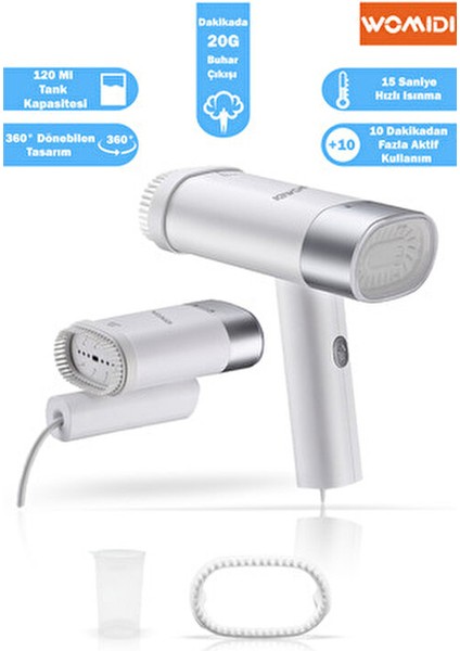 SL-006 1500W Portatif – Buharlı Pratik El Ütüsü- Katlanabilir Ütü