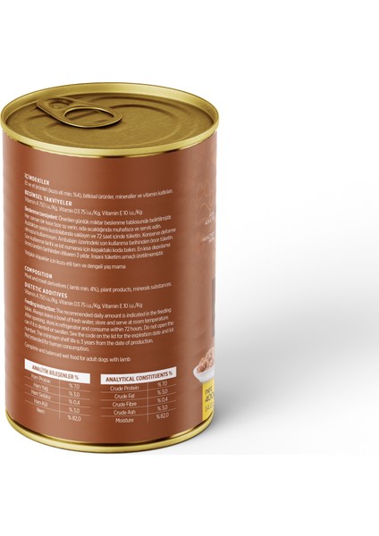 Kuzu Etli Yetişkin Köpek Konservesi 400 gr 1 Adet fiyatları