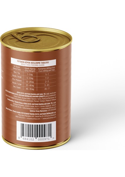 Kuzu Etli Yetişkin Köpek Konservesi 400 gr 1 Adet modelleri