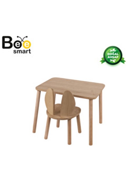 Safir Meşe Naturel Aktivite Masası 1 Sandalyeli Çocuk Masa Sandalye Takımı fiyatları
