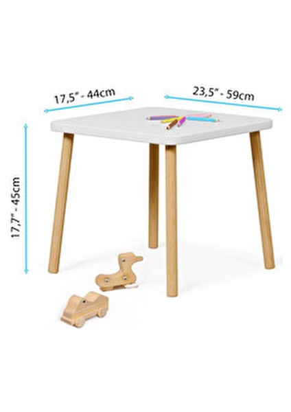 Safir Meşe Naturel Aktivite Masası 1 Sandalyeli Çocuk Masa Sandalye Takımı indirimleri