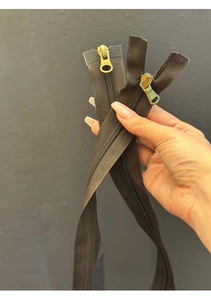 72X4 cm Kahverengi Çift Kapama Fermuar