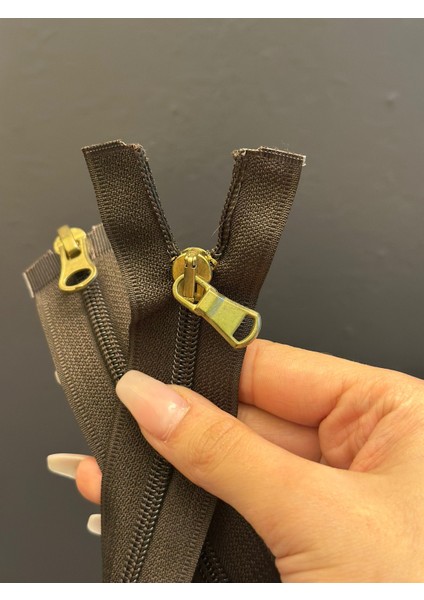 72X4 cm Kahverengi Çift Kapama Fermuar fiyatları