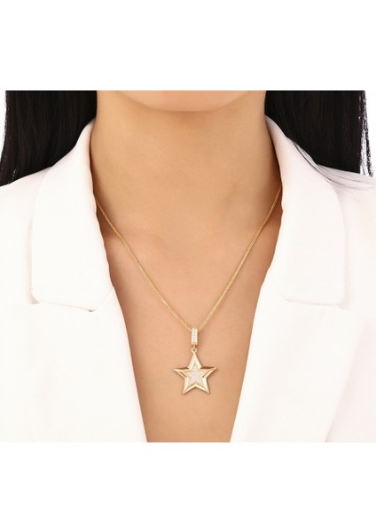 Altın Yıldız Kolye Ucu - 14K modelleri