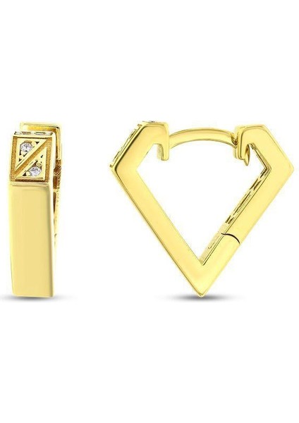 Altın Tasarım Küpe - 14K