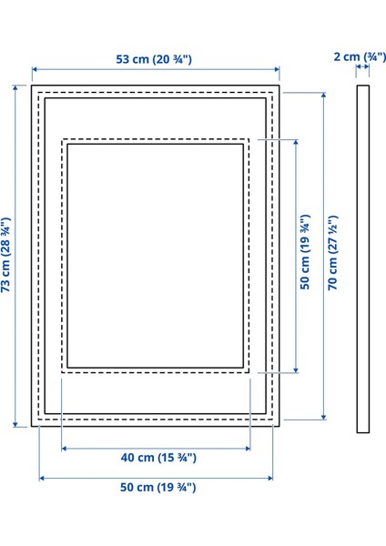Sılverhöjden Renkli Çerçeve Altın Rengi 50 x 70 cm fiyatları