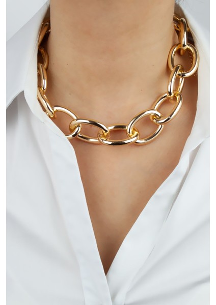 Kalın Zincir Gold Kadın Kolye fiyatları