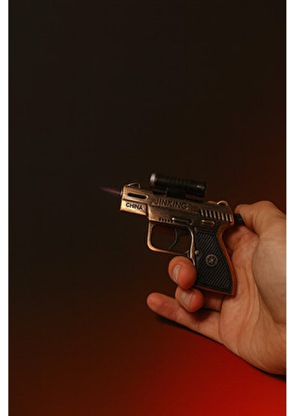 Lazer Işıklı Tabanca Tasarımlı Pürmüz Çakmak – Metal Koleksiyonluk modelleri