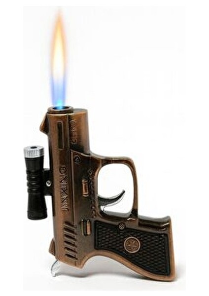 Lazer Işıklı Tabanca Tasarımlı Pürmüz Çakmak – Metal Koleksiyonluk fırsatları