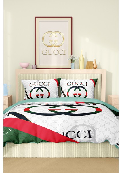 Nevresim Takımı Çift Kişilik Pamuklu Saten Kumaş 6 Parça 3D Dijital Baskı Duvet Cover Set Model No: fiyatları