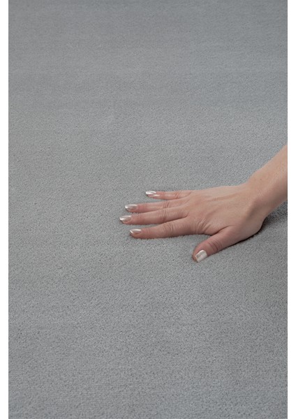 Cloudy Açık Gri Saçaklı Peluş Yolluk Yumuşacık Yıkanabilir Kaymaz Taban Halı Salon Oturma Odası modelleri