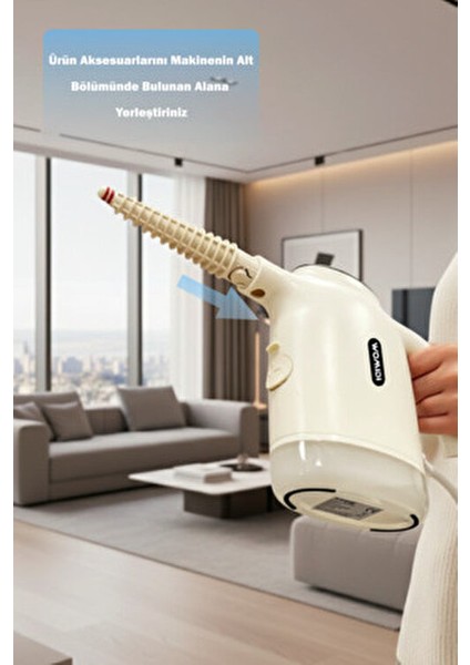 El Tipi Dijital Ekranlı Buharlı Temizleyici-Sürekli Su Doldurulabilir 10 Aparatlı 400ML modelleri