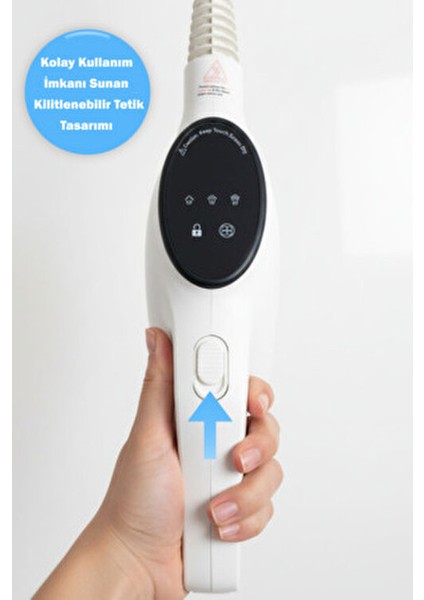 El Tipi Dijital Ekranlı Buharlı Temizleyici-Sürekli Su Doldurulabilir 10 Aparatlı 400ML fırsatları