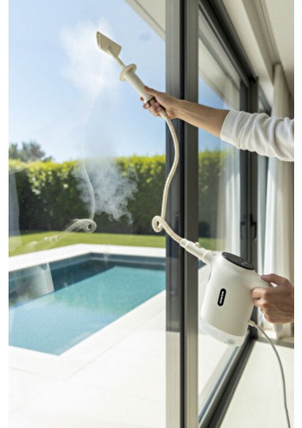 El Tipi Dijital Ekranlı Buharlı Temizleyici-Sürekli Su Doldurulabilir 10 Aparatlı 400ML