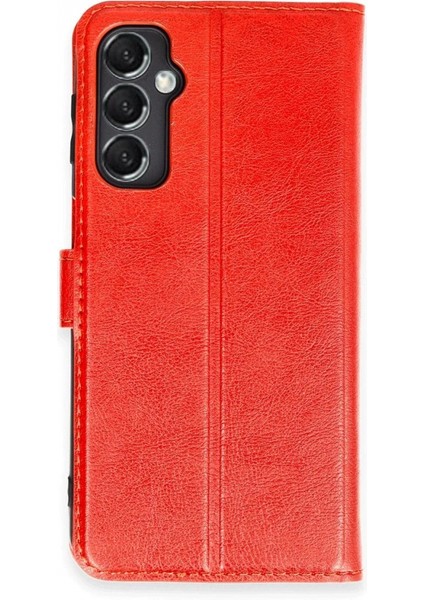 Samsung Galaxy M34 5g Kılıf Trend S Plus Kapaklı Kılıf - Kırmızı (K95)