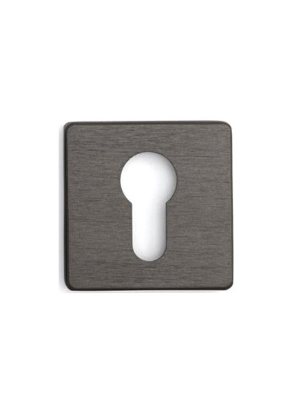 RO11 Kapı Kolu Rozeti Yale (Dış Kapı) Fırçalı Füme Renk 52X52X9 mm