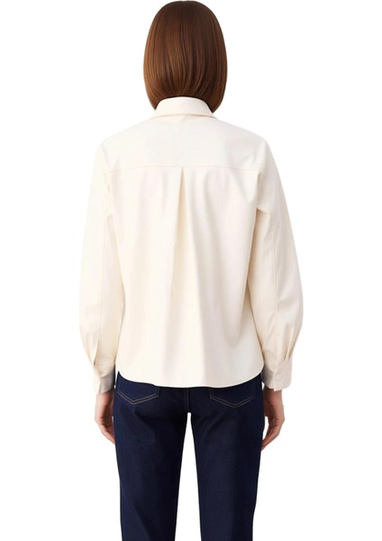 Kadın Suni Deri Gömlek Casual Şıklık Fonksiyonel Dayanıklı Kaliteli Konforlu Estetik Rahat fiyatları